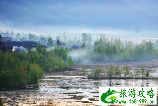 新浪旅游配图雾气草海 图新浪旅游