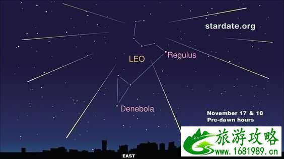 2017年11月17日晚看狮子座流星雨最佳时间 2017年11月17日晚看狮子座流星雨最佳时间