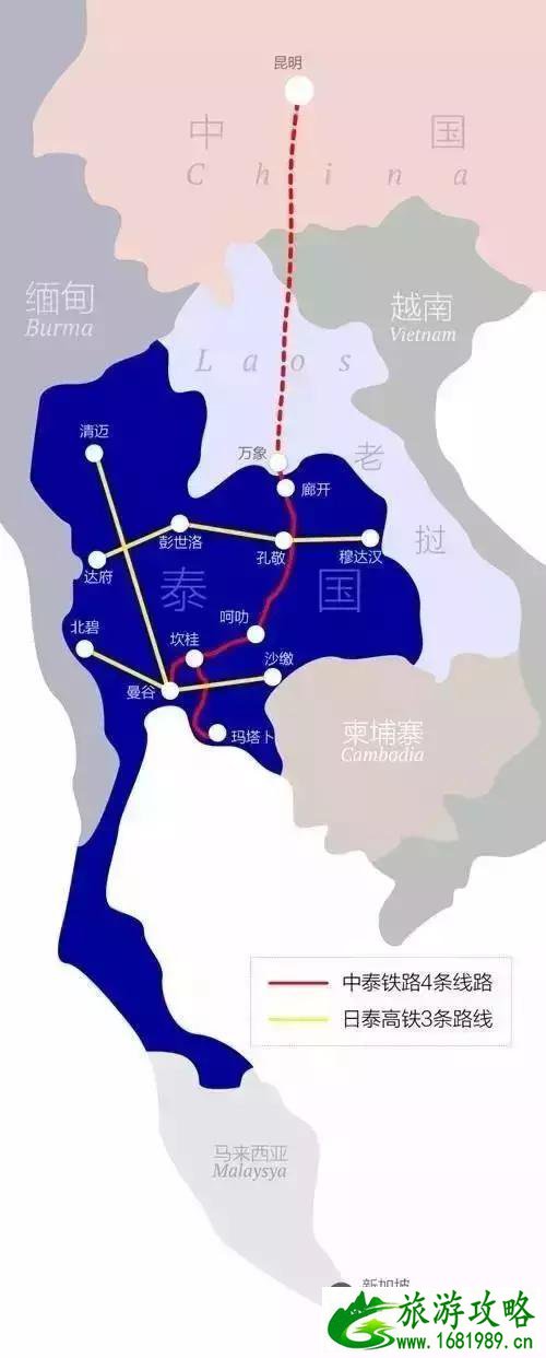 中国到泰国高铁线路图 最新消息2017 中国到泰国高铁线路图 最新消息2017