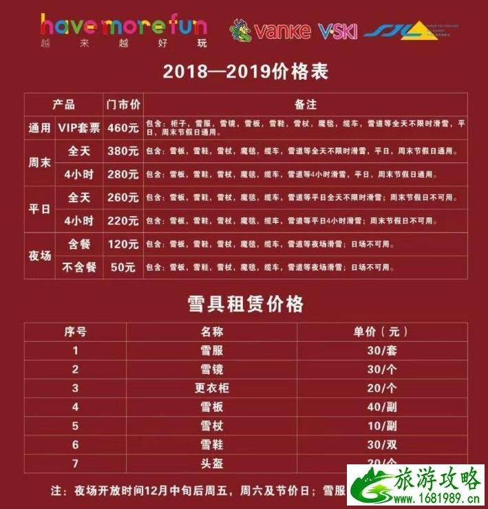 北京石京龙滑雪场滑雪票价格多少 滑雪用具+教练收费