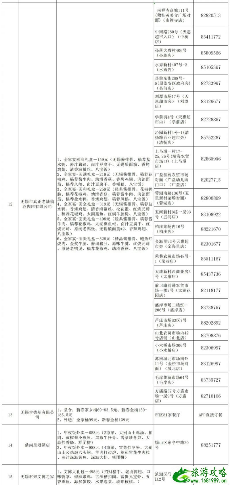 2021无锡可线上预约年夜饭餐厅及菜单 2021无锡可线上预约年夜饭餐厅及菜单