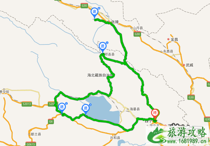 环青海湖自驾游路线图 青海甘肃旅游路线图2022