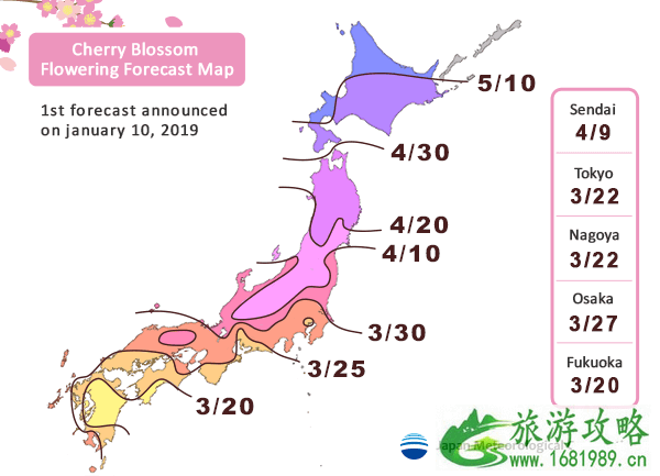 2022日本樱花时间预测+最佳地点推荐 北海道赏樱时间地点 2022日本樱花时间预测+最佳地点推荐 北海道赏樱时间地点