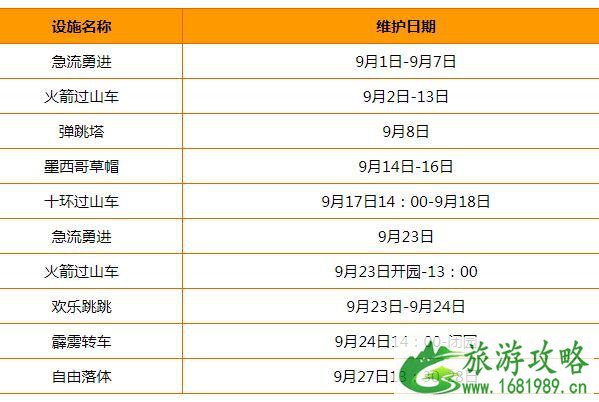 广州长隆欢乐世界项目检修时间2021年9月 广州长隆欢乐世界项目检修时间2021年9月
