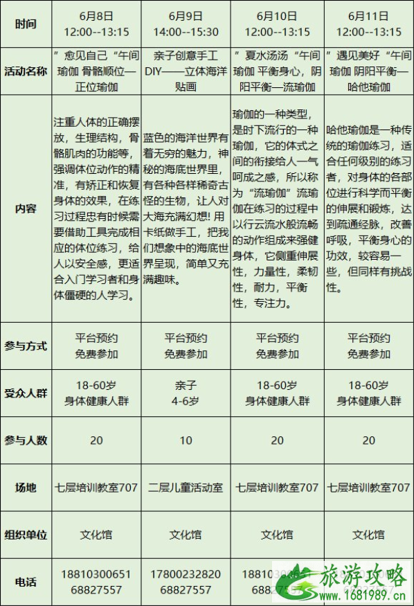 6月8日至14日北京石景山区文化中心活动汇总 6月8日至14日北京石景山区文化中心活动汇总
