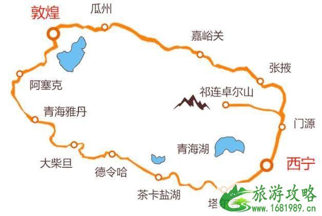 甘青大环线旅游地图 2020甘青大环线旅游攻略路线 甘青大环线旅游地图 2020甘青大环线旅游攻略路线