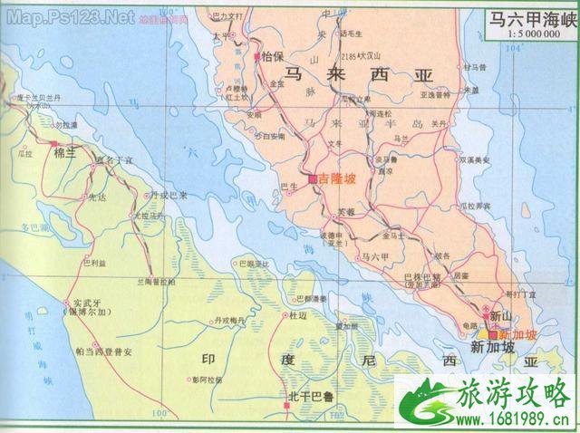 马六甲海峡地图 马六甲海峡地理位置介绍 马六甲海峡地图 马六甲海峡地理位置介绍