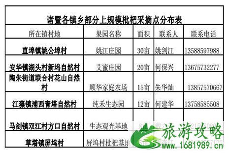 诸暨枇杷采摘园 地点+电话号码 诸暨枇杷采摘园 地点+电话号码