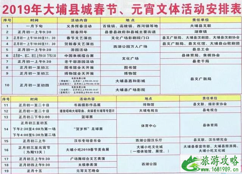 2022大埔春节有什么活动