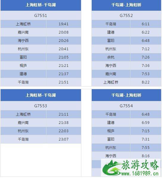 杭黄高铁购票时间+价格 杭黄高铁时刻表最全最新