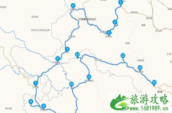 济南至甘南自驾游攻略 线路安排（附地图）