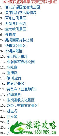 西安旅游年卡2022 西安旅游年卡包括哪些景点